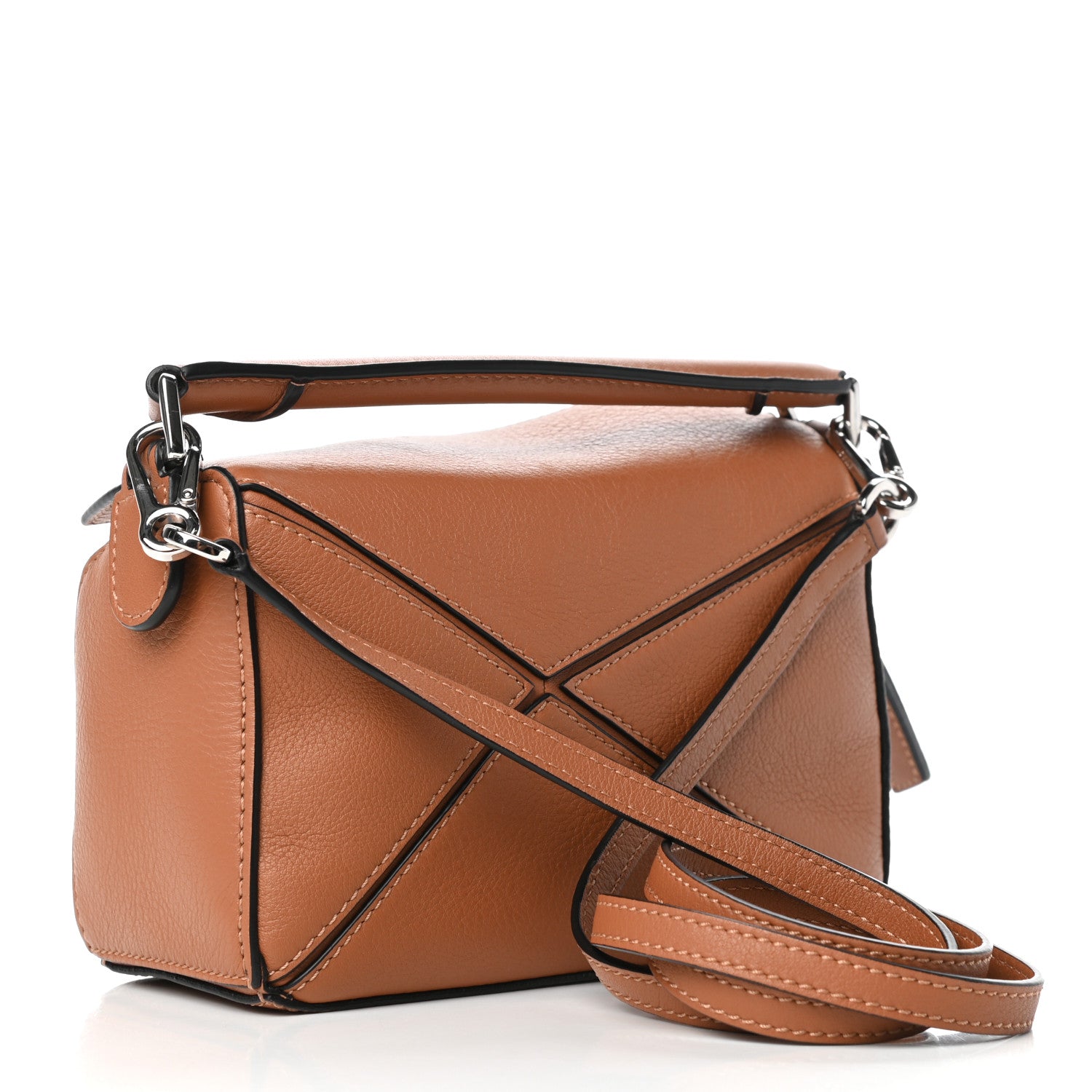 Loewe Calfskin Mini Puzzle Bag Tan 3 of 8