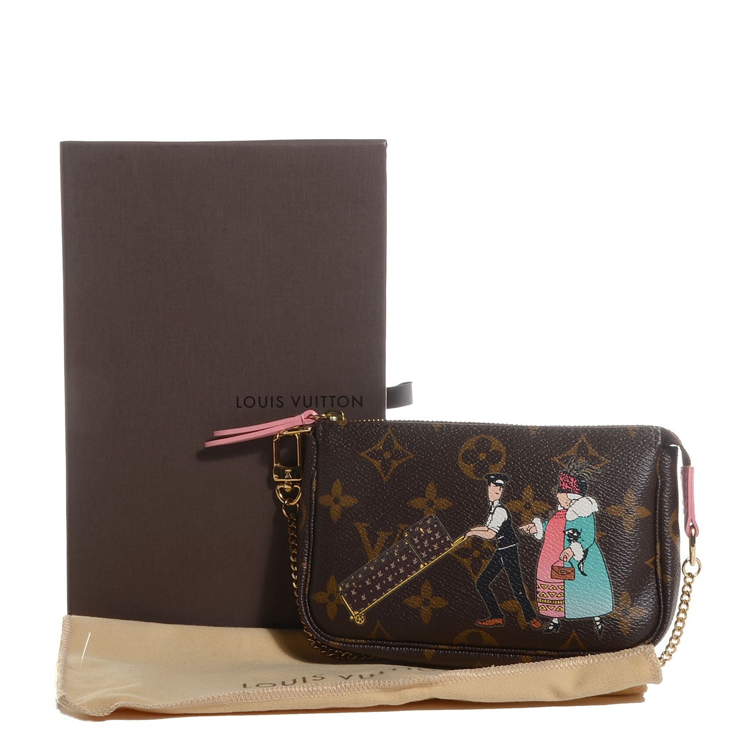 Monogram Illustre Mini Pochette Accessories Rose