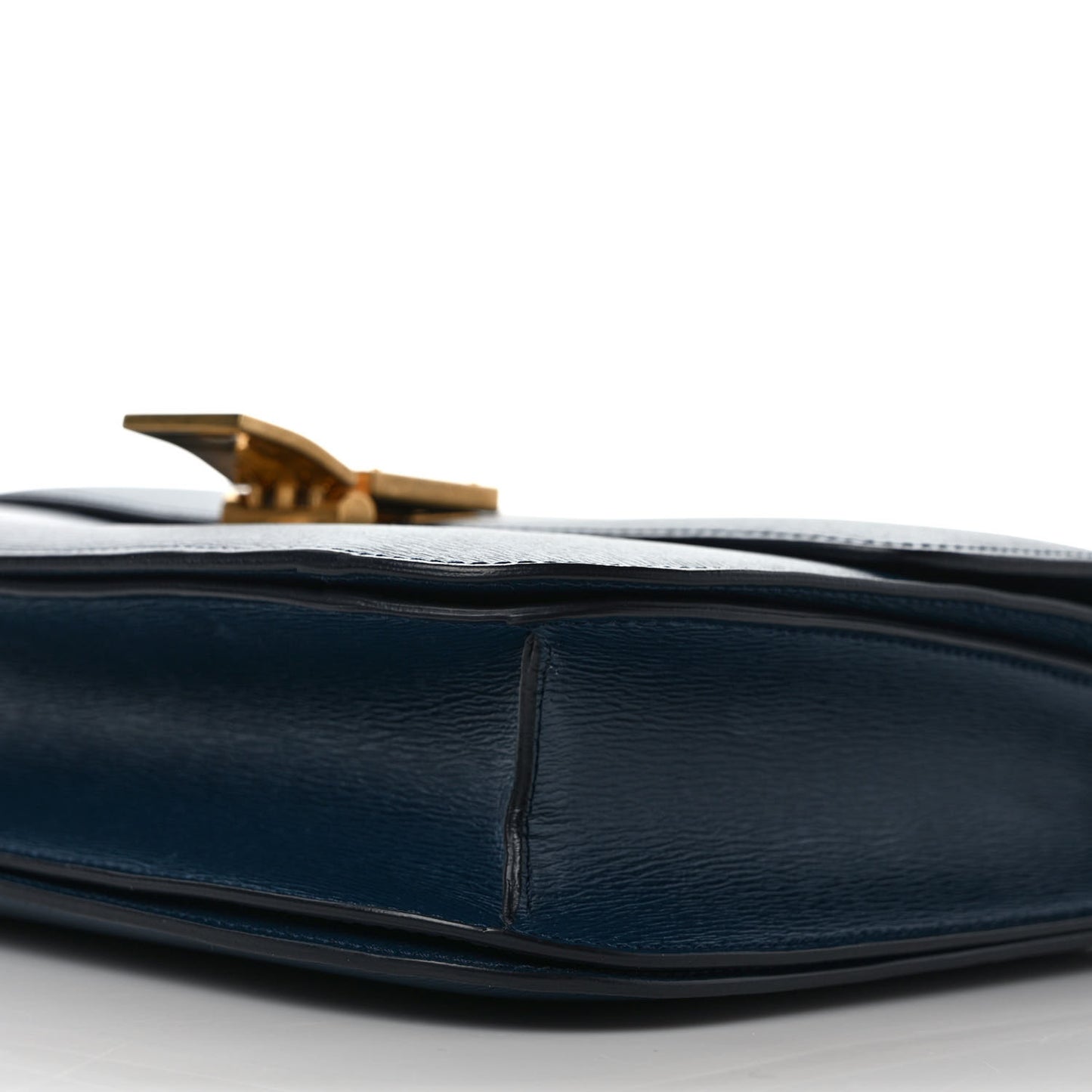 Liege Calfskin Medium Classic Box Flap Bag Abyss Blue