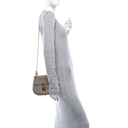 Chloe Grained Lambskin Mini Drew Shoulder Bag Motty Grey 2 of 9