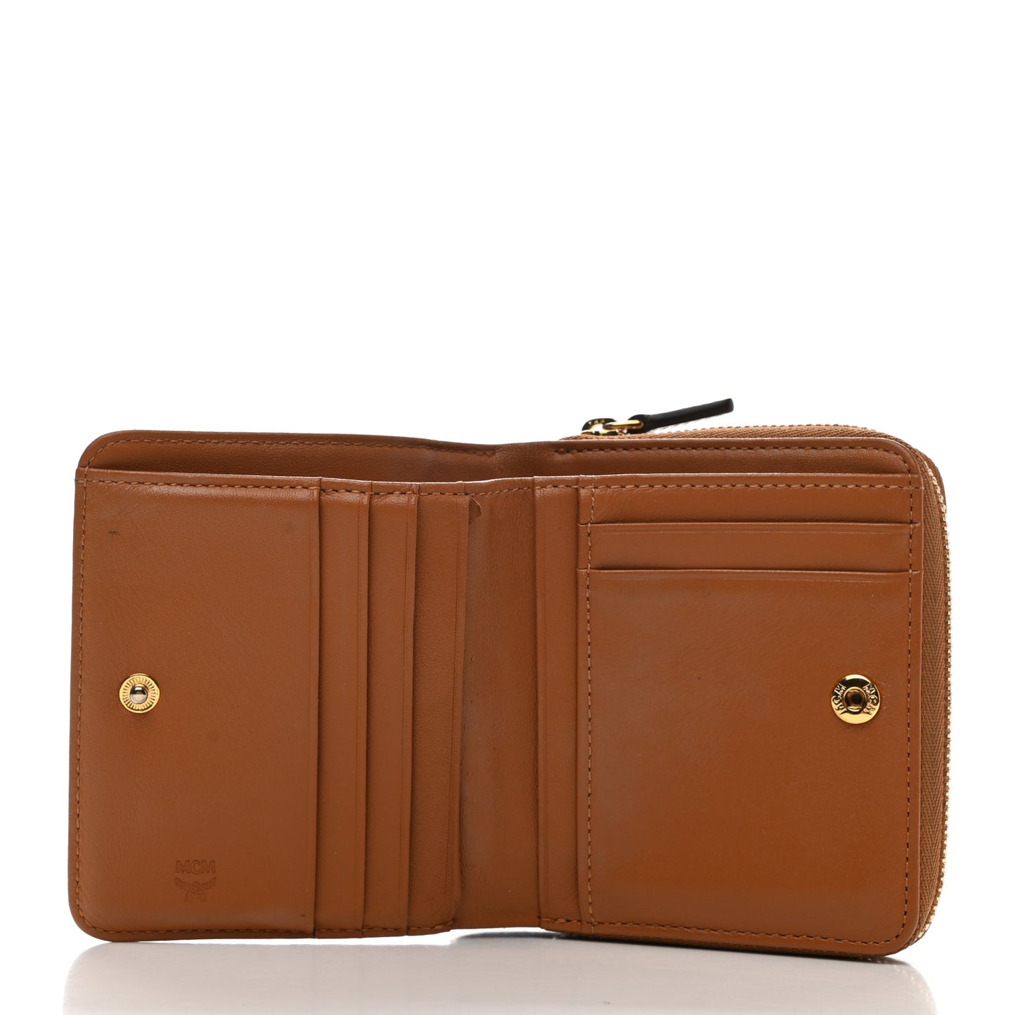 Visetos Mini Zip Around Wallet Cognac