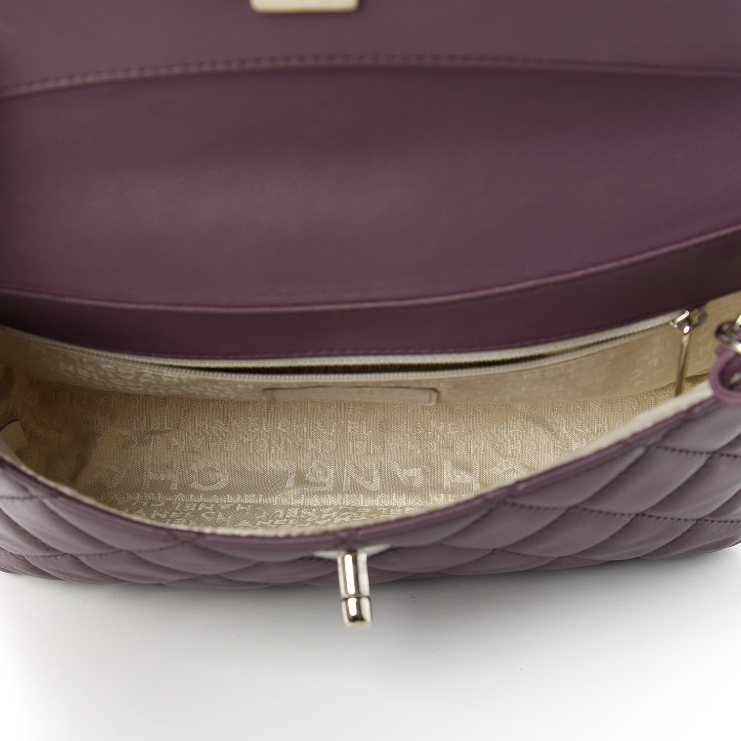 Chanel Lambskin Quilted Small Accordion Flap Light Purple 5 of 10