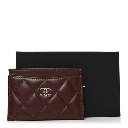 Chanel Lambskin Quilted Card Holder Dark Brown 9 of 9