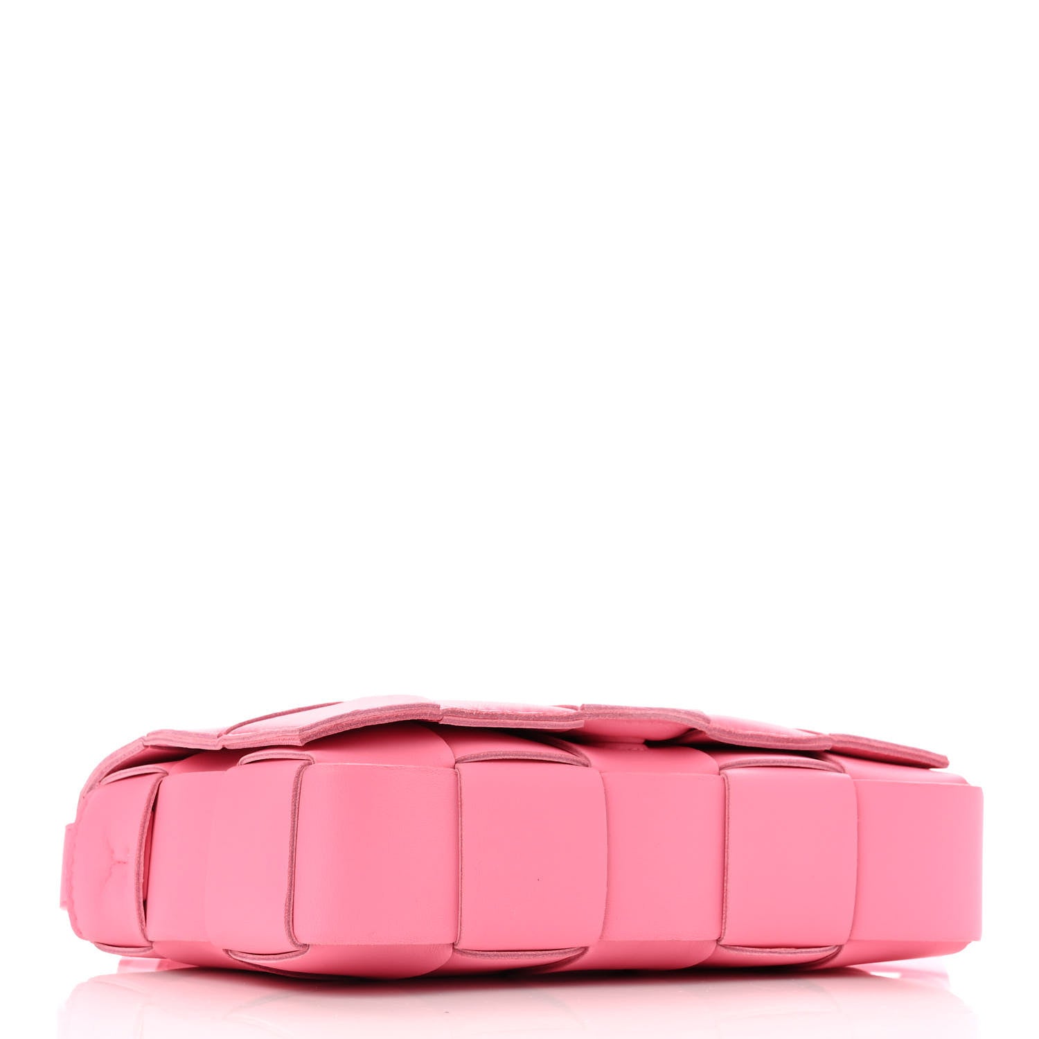 Bottega Veneta Lambskin Maxi Intrecciato Cassette Crossbody Bag Pink 4 of 10