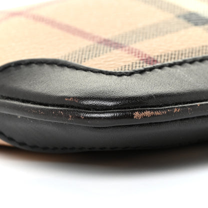 Burberry Haymarket Check Small Peyton Crossbody Clutch Bag Chocolate 7 of 13