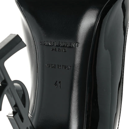 Saint Laurent Patent Calfskin Opyum 110 Sandals 41 Black 8 of 11