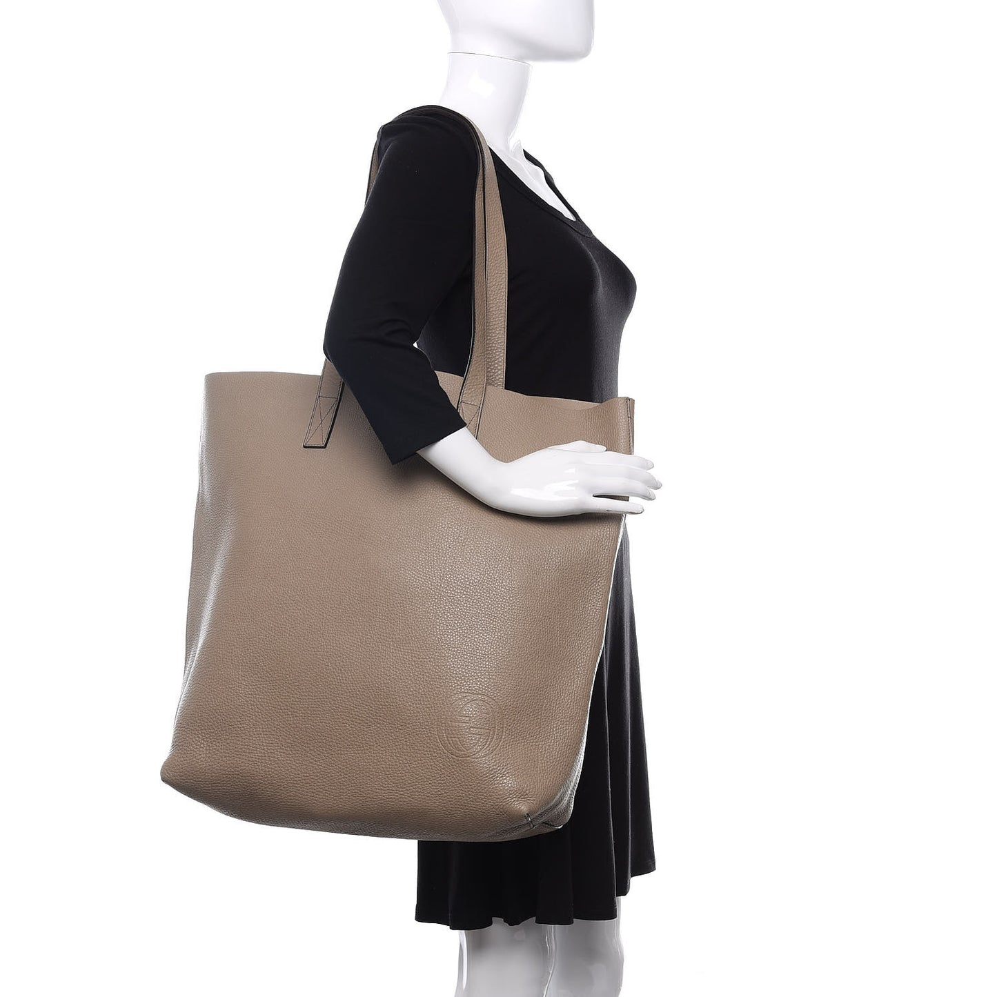 Nappa Cellarius Soho Vertical Shopping Tote Beige