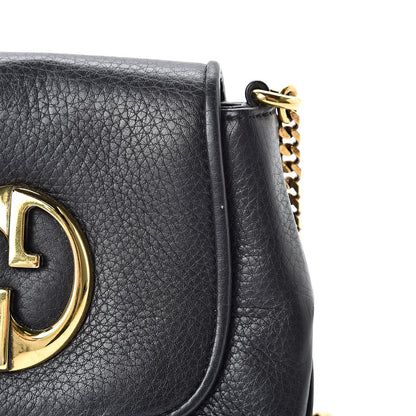 Gucci Pebbled Calfskin Small 1973 Chain Shoulder Bag Black 15 of 15
