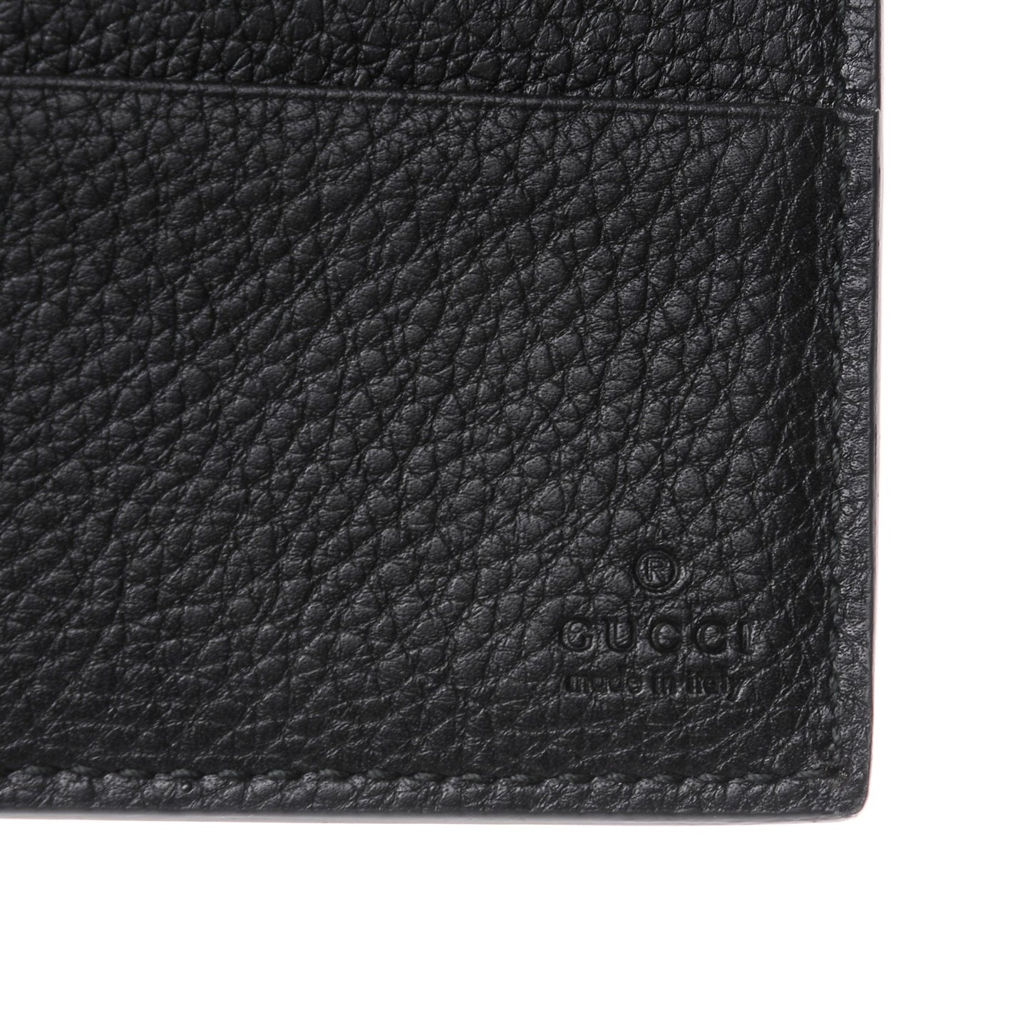 Cripto Calfskin Logo Bi-Fold Wallet Black Grege