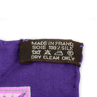 Hermes Silk Chasse En Inde Scarf 90 Violet Orange Rose Indien 6 of 6