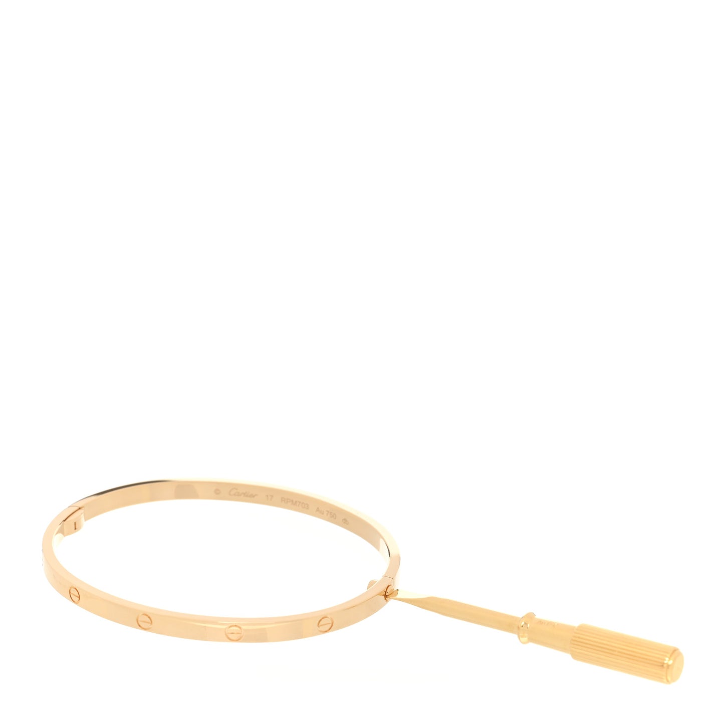 18K Yellow Gold Small LOVE Bracelet 17