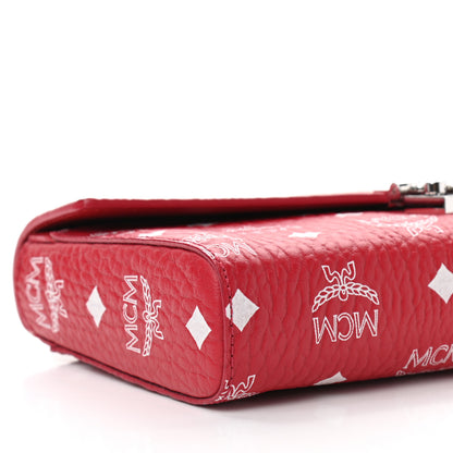 MCM Visetos Monogram Medium Millie Crossbody Bag Ruby Red 8 of 10