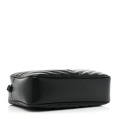 Saint Laurent Calfskin Matelasse Monogram Monochrome Lou Camera Bag Black 4 of 8