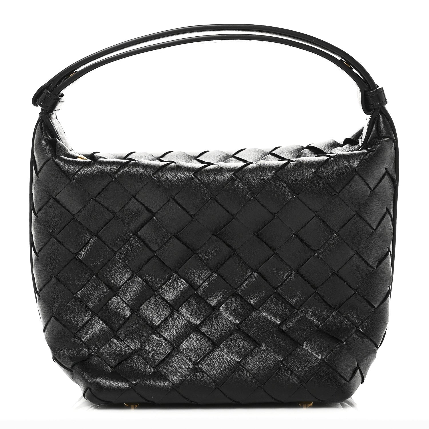 Bottega Veneta Calfskin Nappa Intrecciato Mini Wallace Black 1 of 10