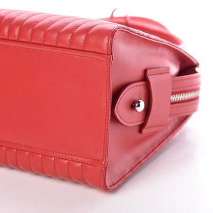 Prada Soft Calfskin Impunture Diagramme Esplanade Rosso 7 of 9