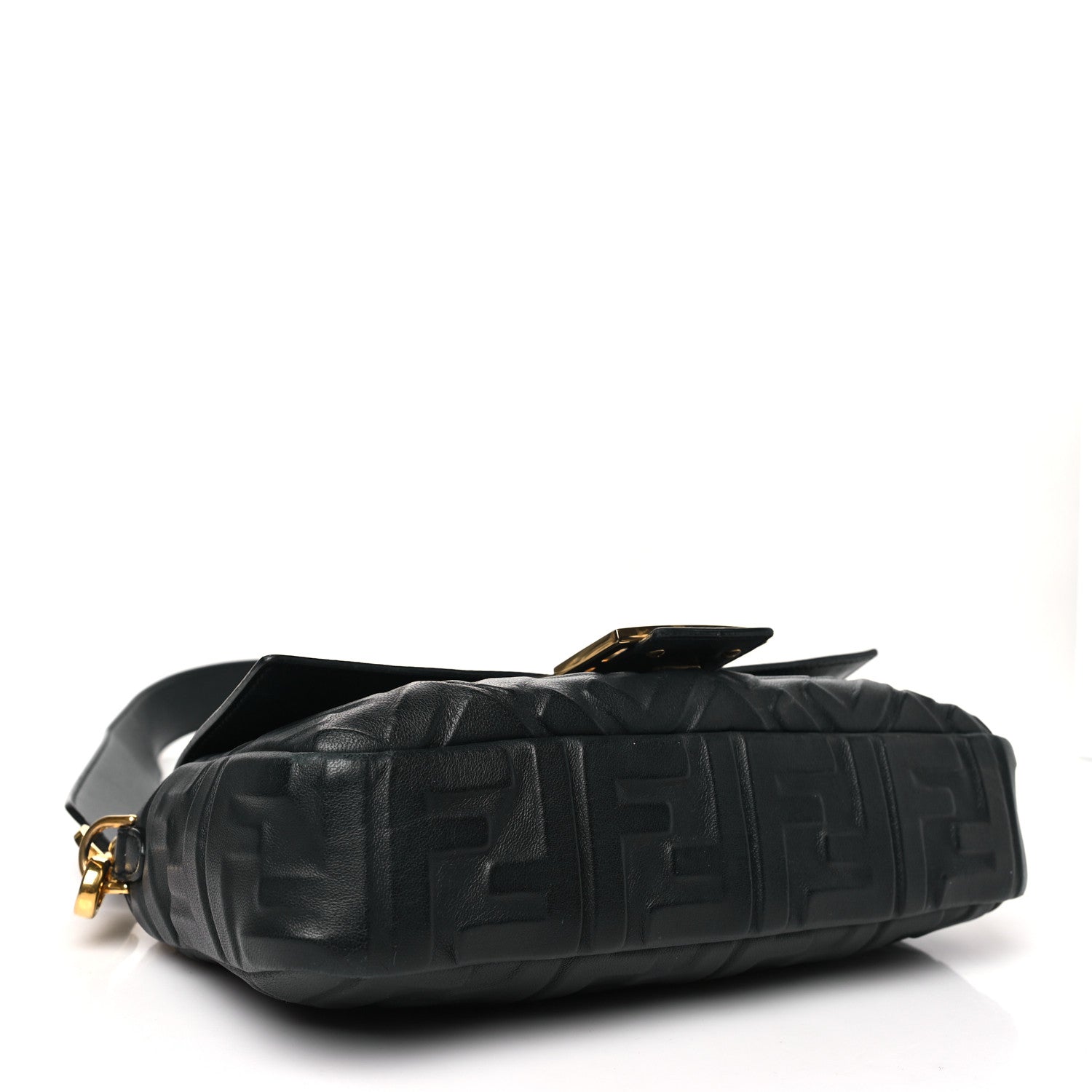 Fendi Nappa FF 1974 Embossed Baguette Black 4 of 13