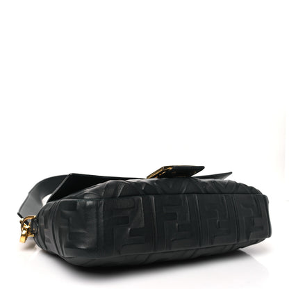 Fendi Nappa FF 1974 Embossed Baguette Black 4 of 13