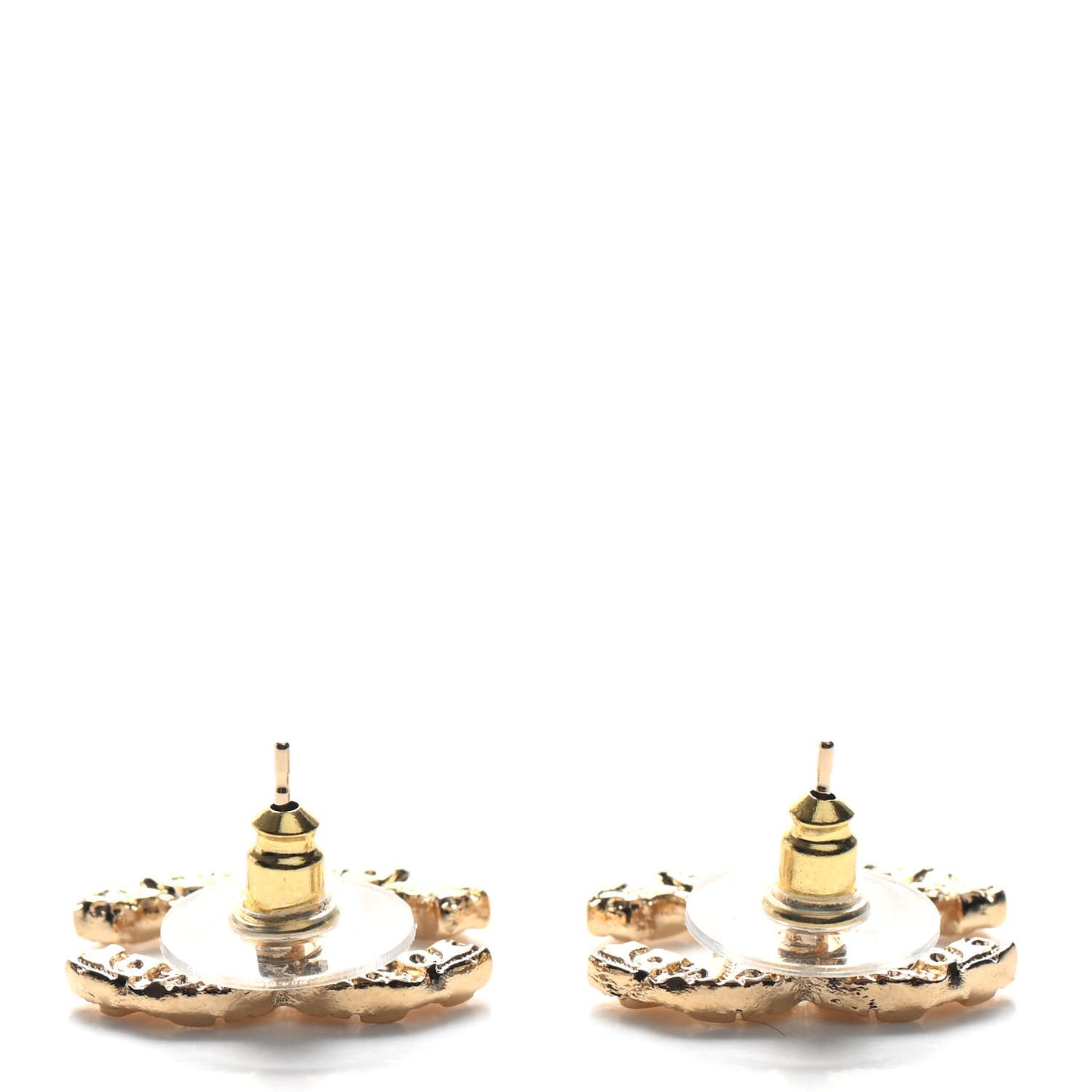 Textured CC Earrings Gold