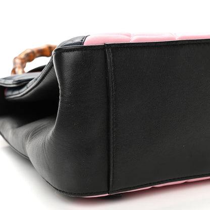 Gucci Calfskin Bamboo Trapuntata Queen Margaret Backpack Blue Agata Hibiscus Red Mystic White Sugar Pink 9 of 11