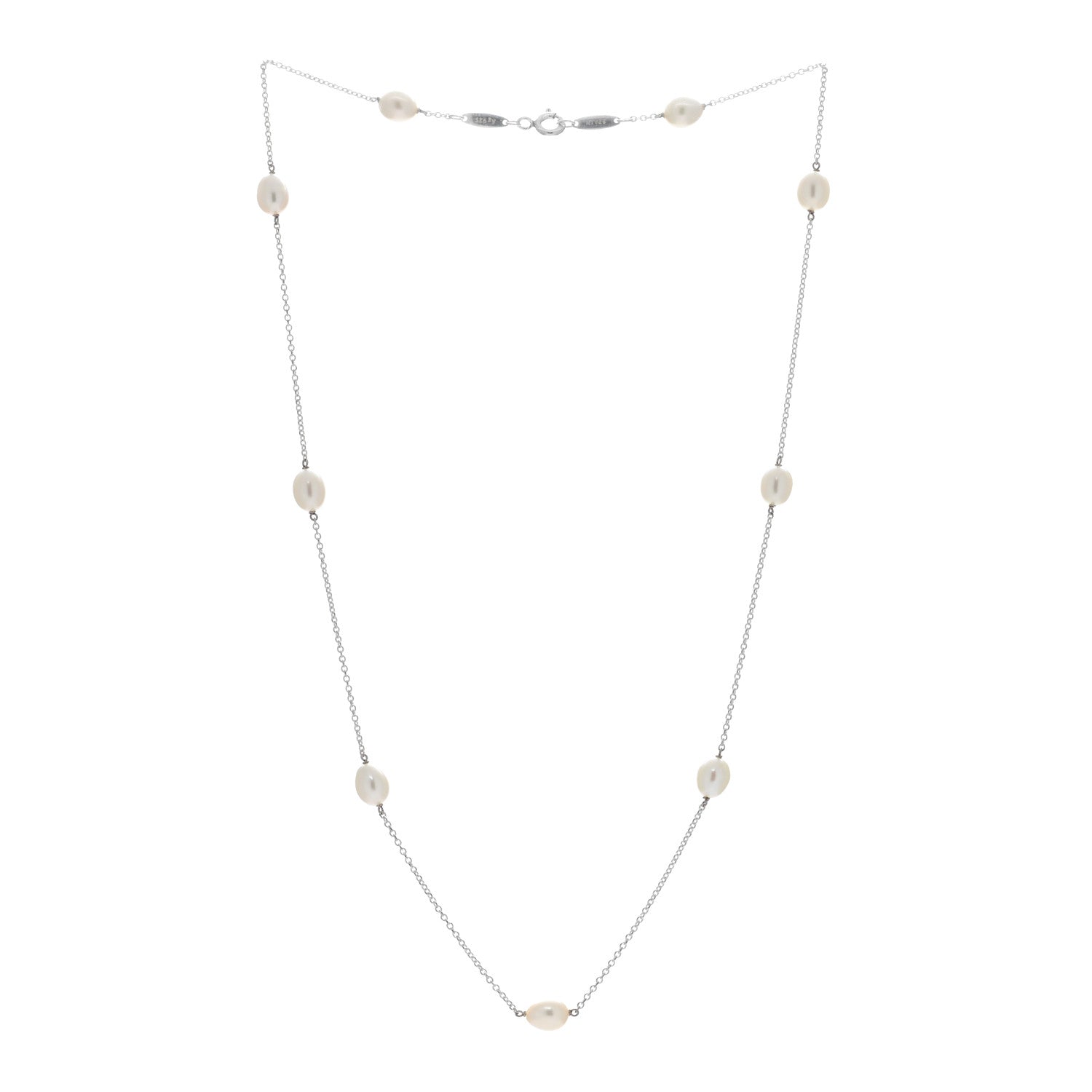 Tiffany Sterling Silver Pearl Elsa Peretti Pearls By The Yard Necklace 2 of 4