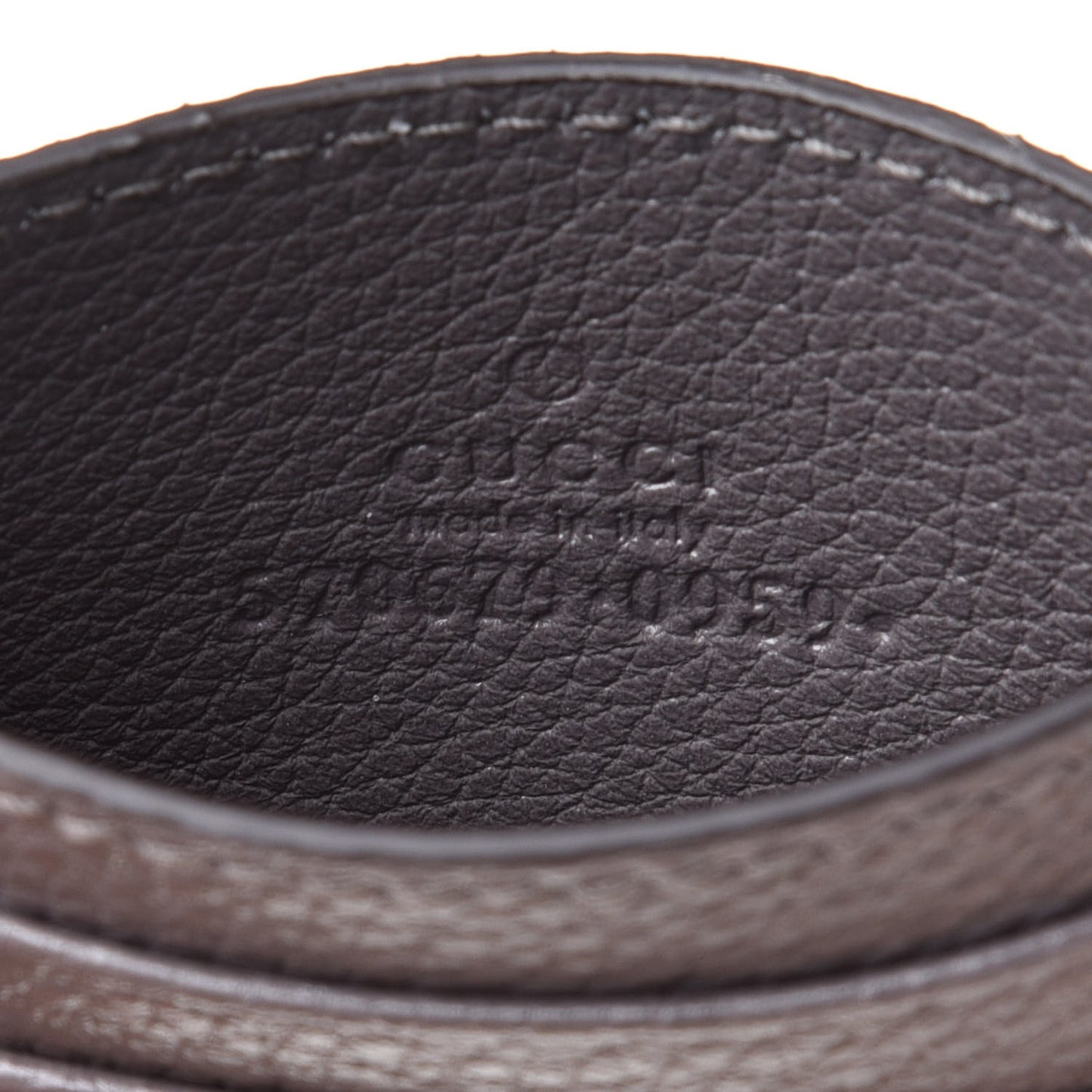 Grainy Calfskin Zumi Card Holder Dusty Grey