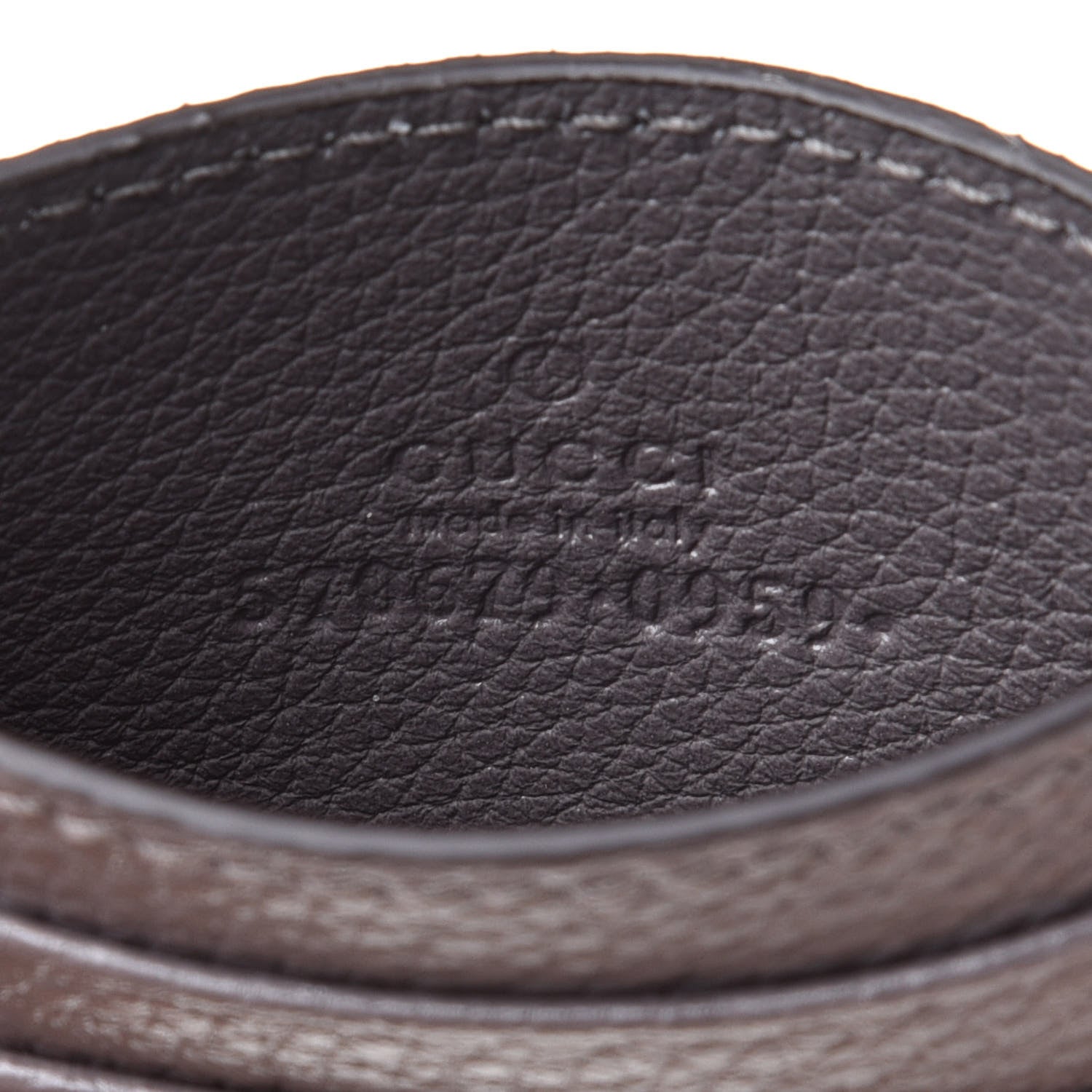 Gucci Grainy Calfskin Zumi Card Holder Dusty Grey 6 of 7