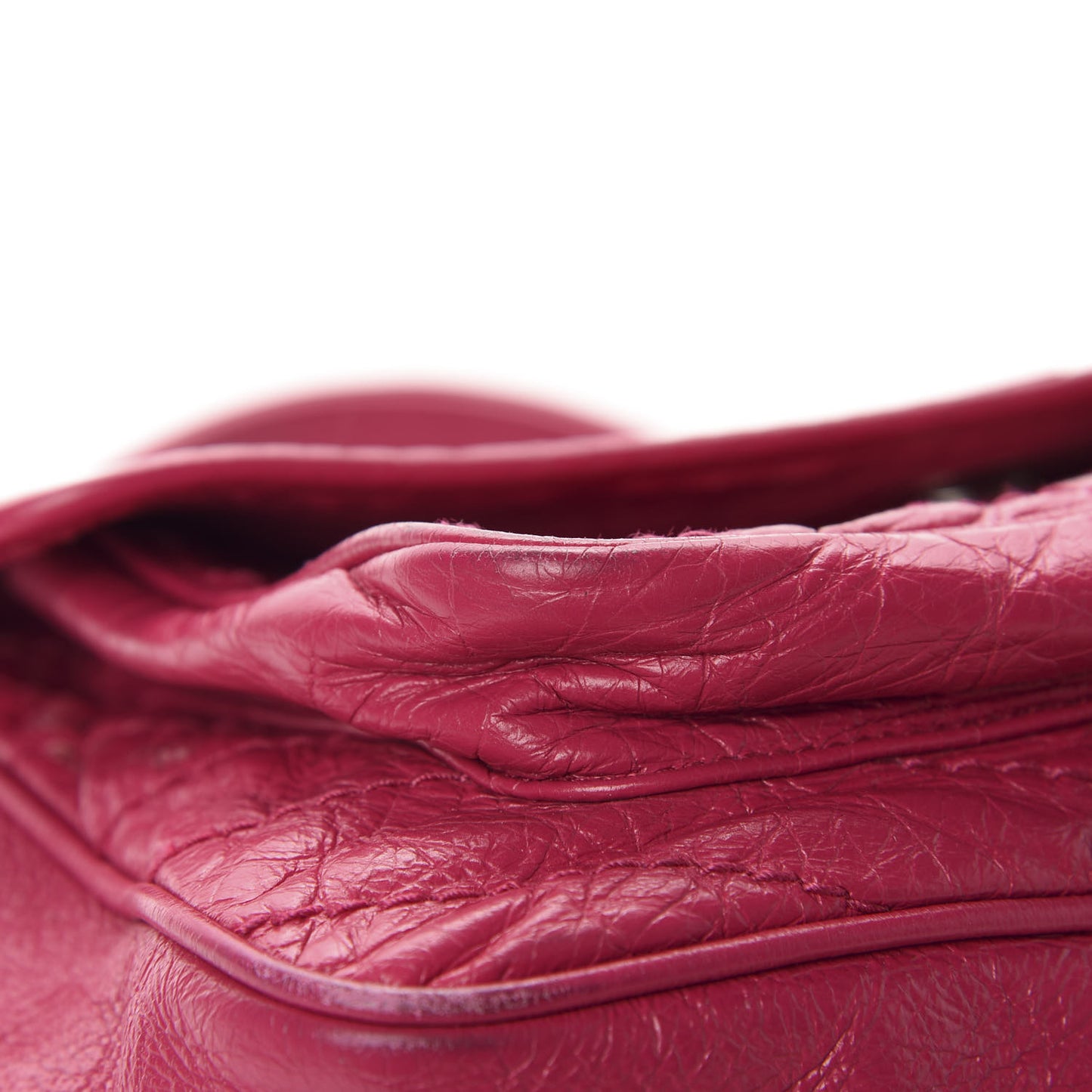 Crinkled Calfskin Matelasse Monogram Medium Niki Chain Satchel Freesia