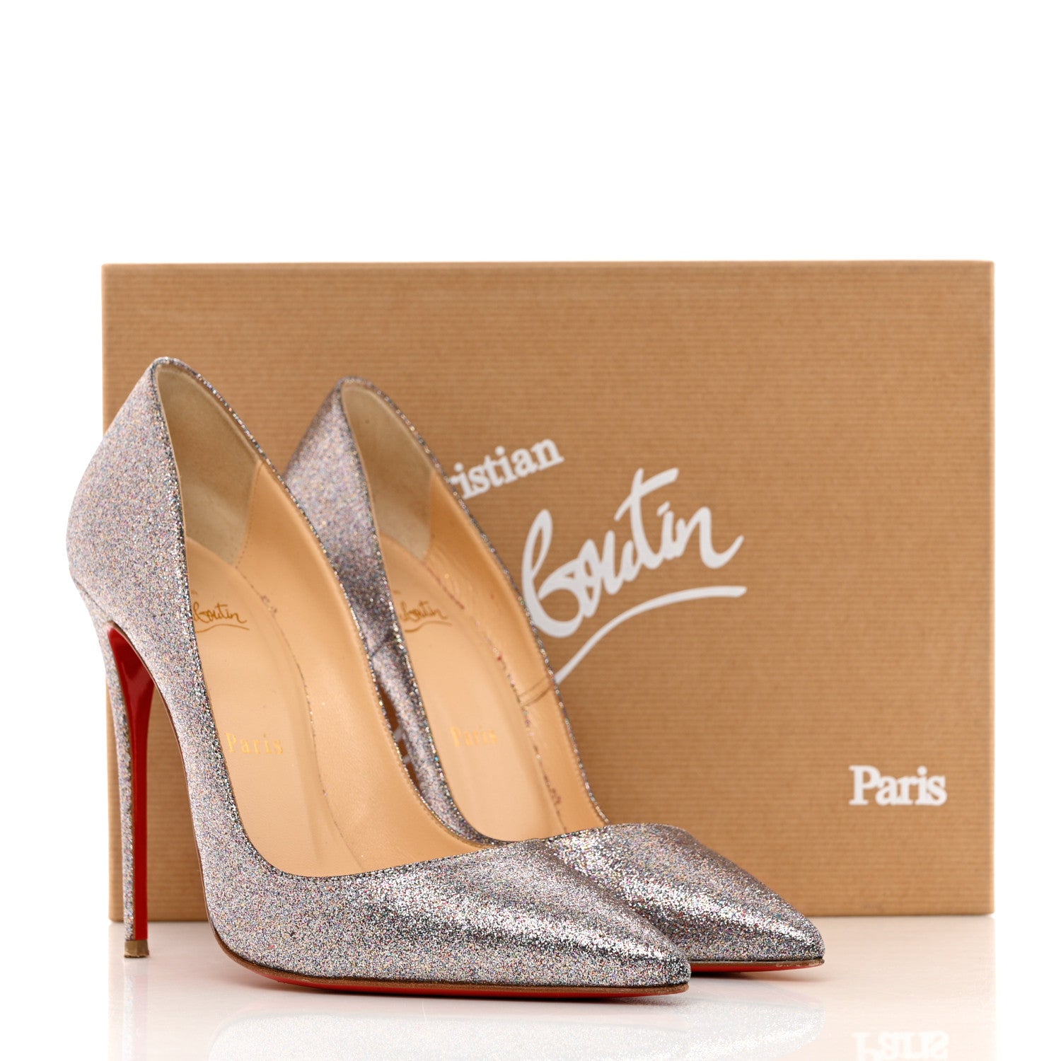 Christian Louboutin Mini Glitter So Kate 120 Pumps 38.5 Grenadine 11 of 11
