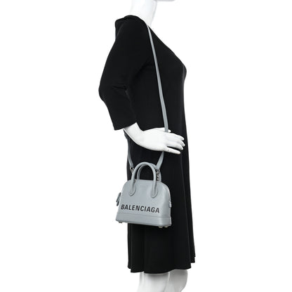 Balenciaga Grained Calfskin XXS Ville Top Handle Bag Bleu Acier 2 of 11