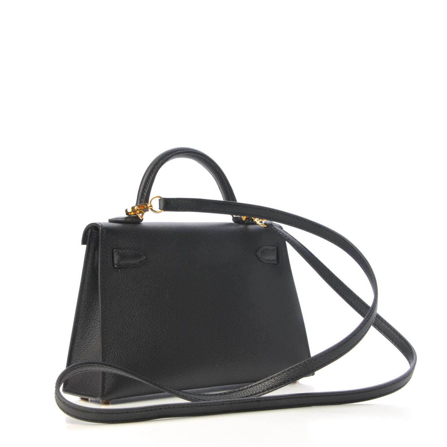 Chevre Chandra Mini Kelly Sellier 20 Black
