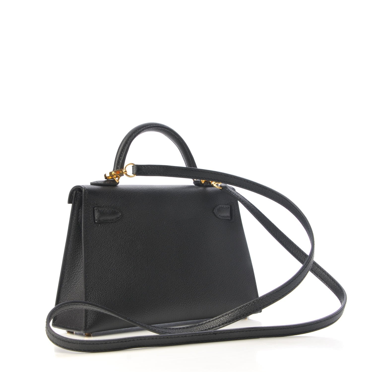 Hermes Chevre Chandra Mini Kelly Sellier 20 Black 3 of 26