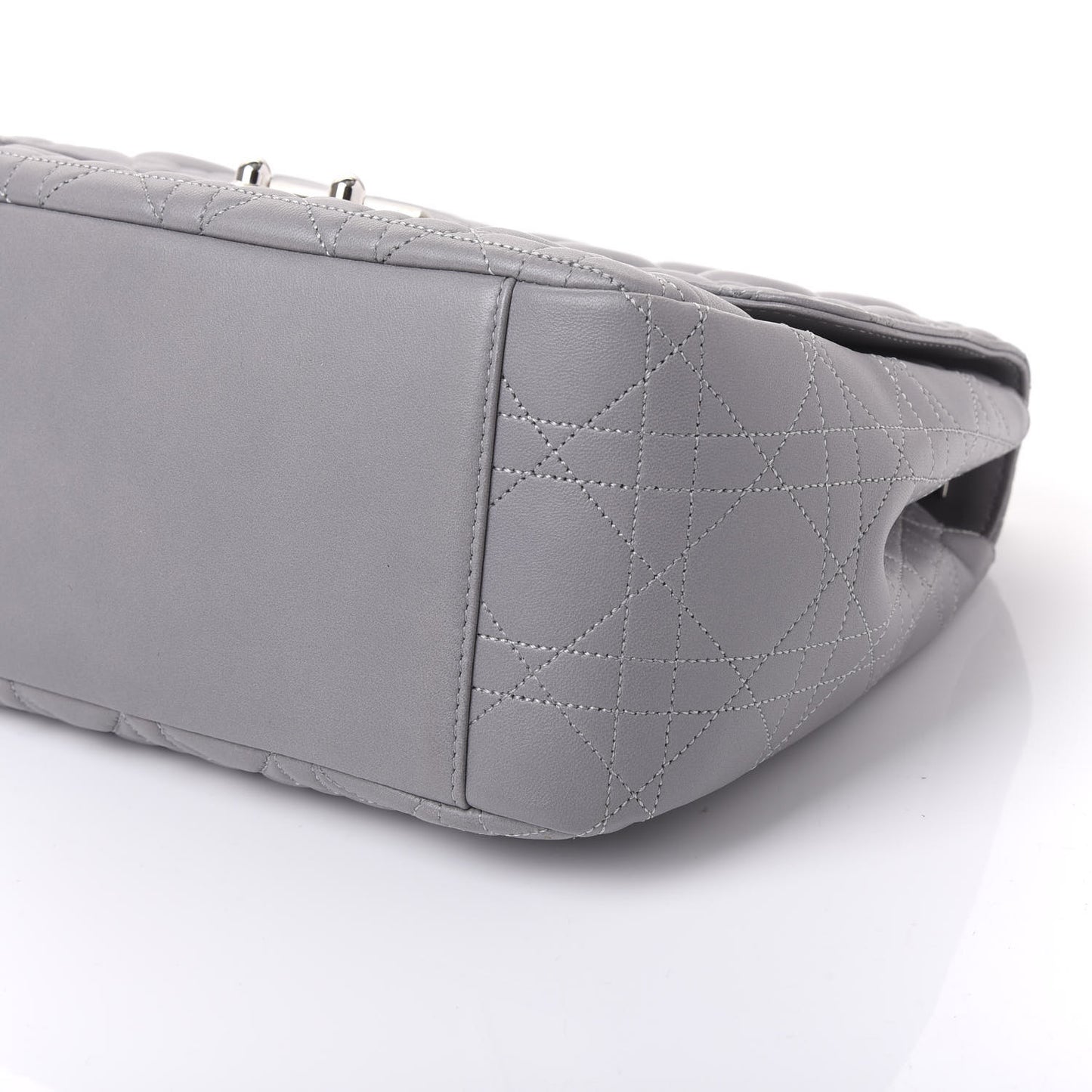 Lambskin Cannage Large Miss Dior Flap Grey