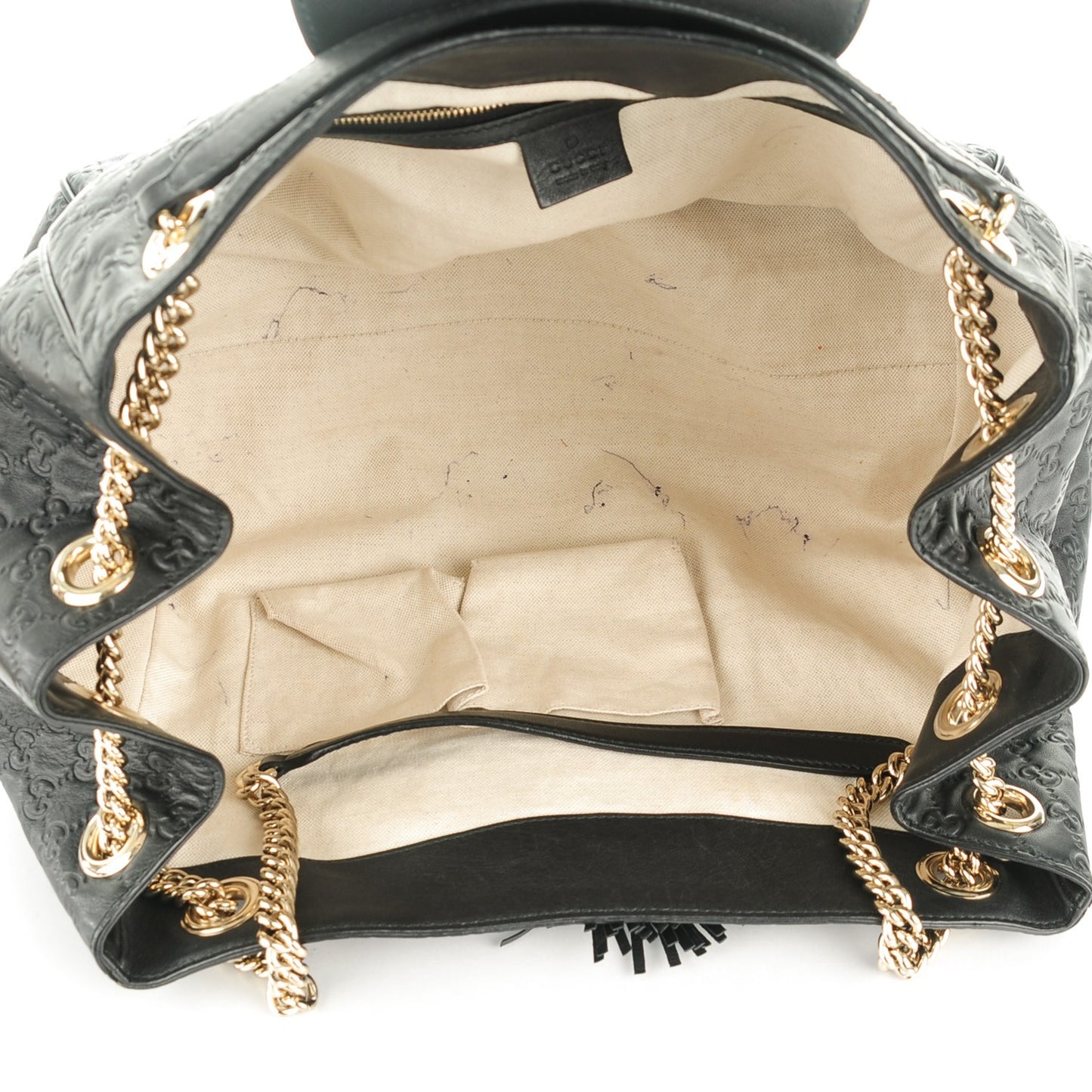 Guccissima Medium Emily Shoulder Bag Black