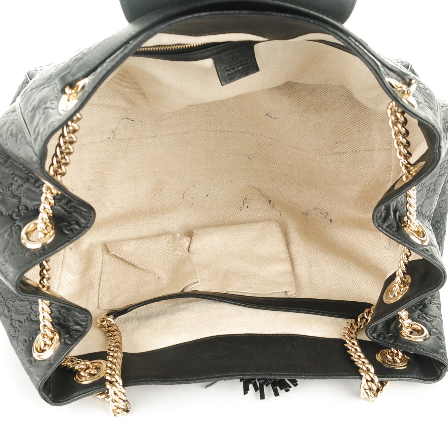 Gucci Guccissima Medium Emily Shoulder Bag Black 5 of 7