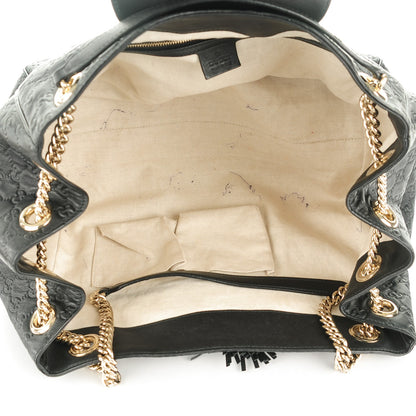Gucci Guccissima Medium Emily Shoulder Bag Black 5 of 7