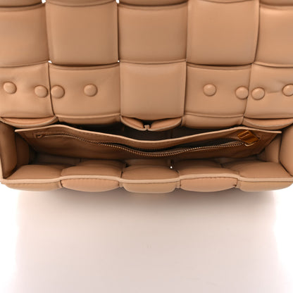 Bottega Veneta Lambskin Maxi Intreccio Padded Chain Cassette Crossbody Bag Almond 5 of 10