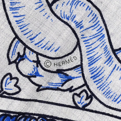 Hermes Cashmere Silk Bride De Cour Remix Shawl 140 4 of 7