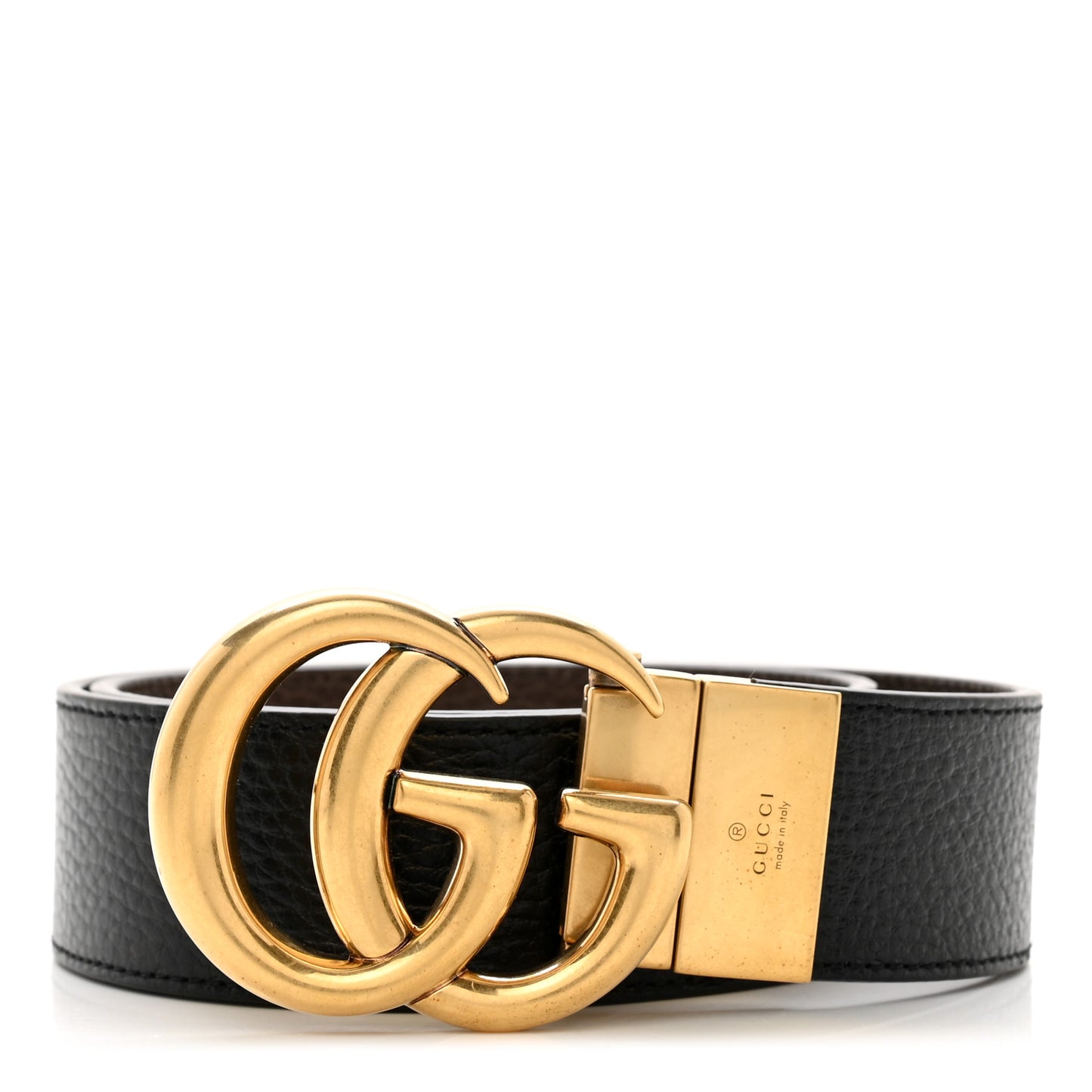 Calfskin Double G Reversible 37mm Belt 70 28 Black Cocoa