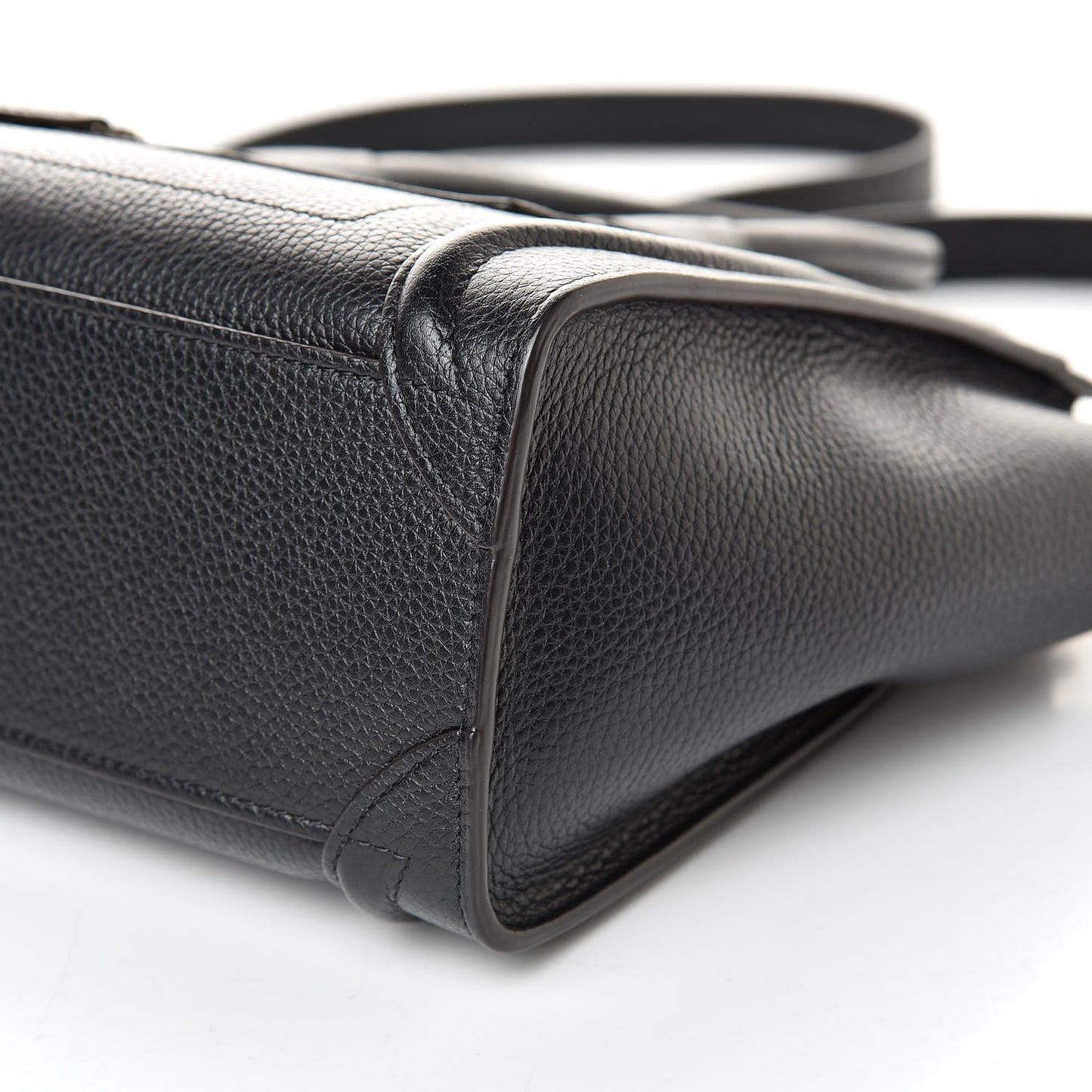 Drummed Calfskin Nano Luggage Black