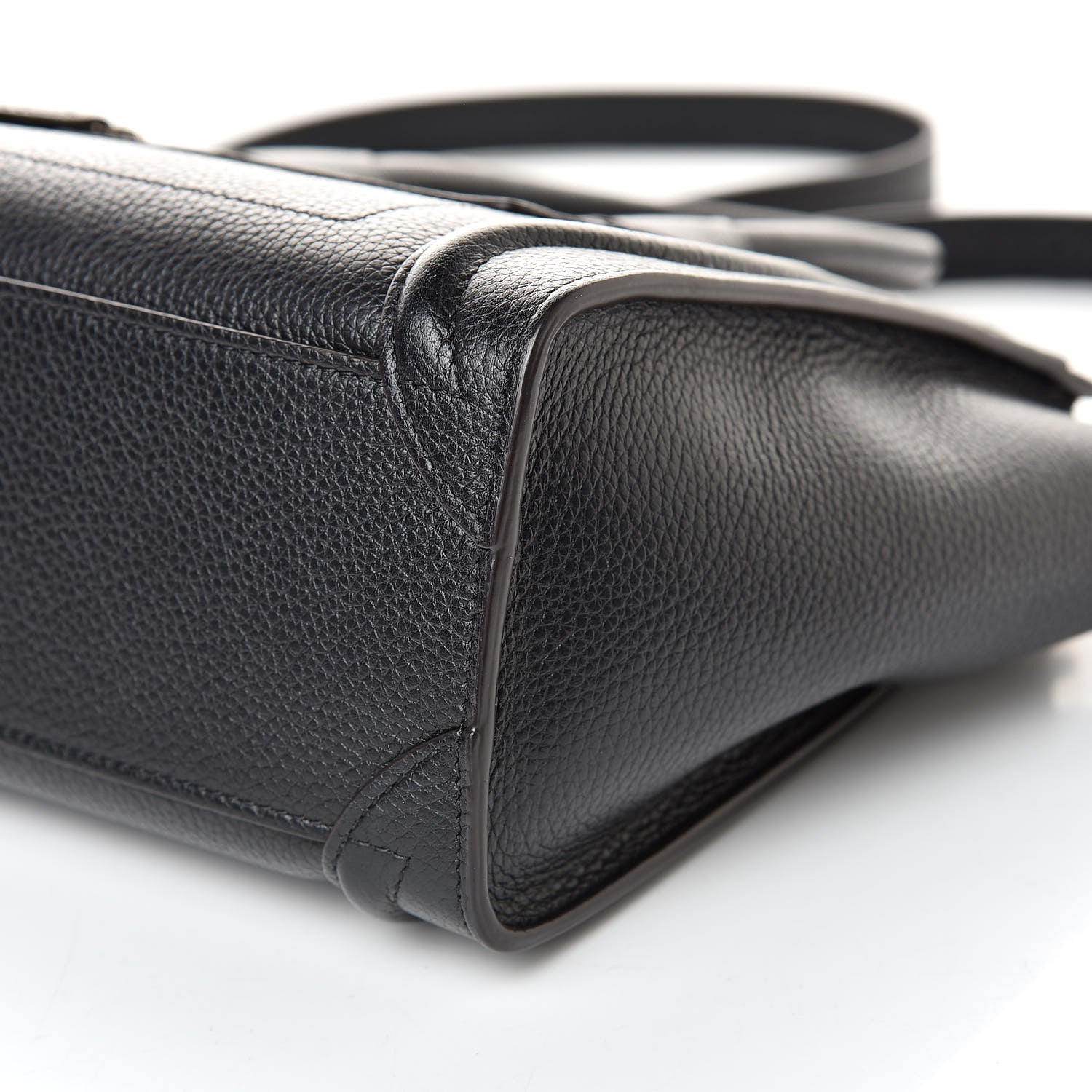 Celine Drummed Calfskin Nano Luggage Black 9 of 14