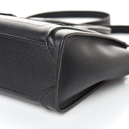 Celine Drummed Calfskin Nano Luggage Black 9 of 14