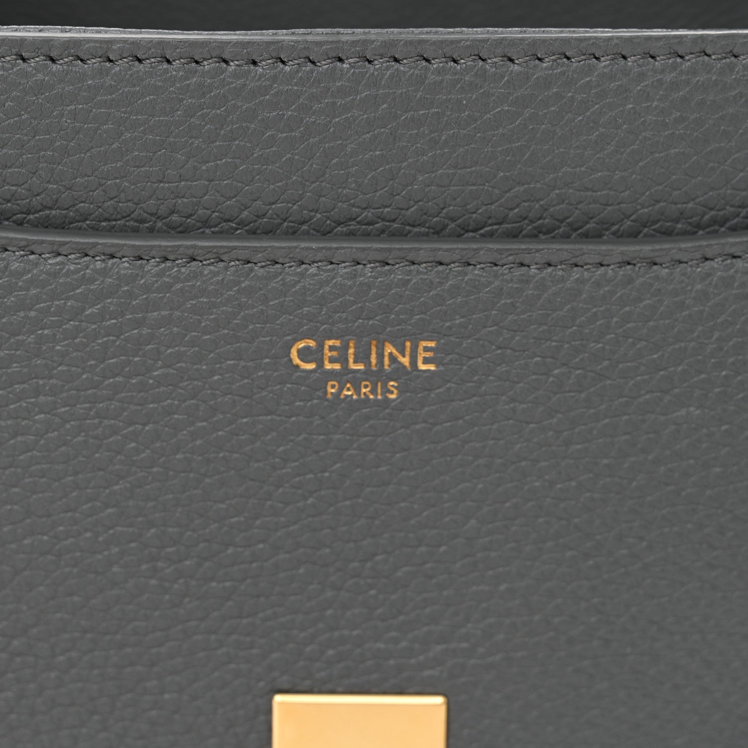 Celine Grained Calfskin Small 16 Top Handle Bag Medium Grey 6 of 15
