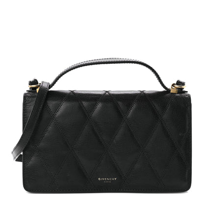 Givenchy Goatskin Quilted GV3 Strap Wallet Black 1 of 10