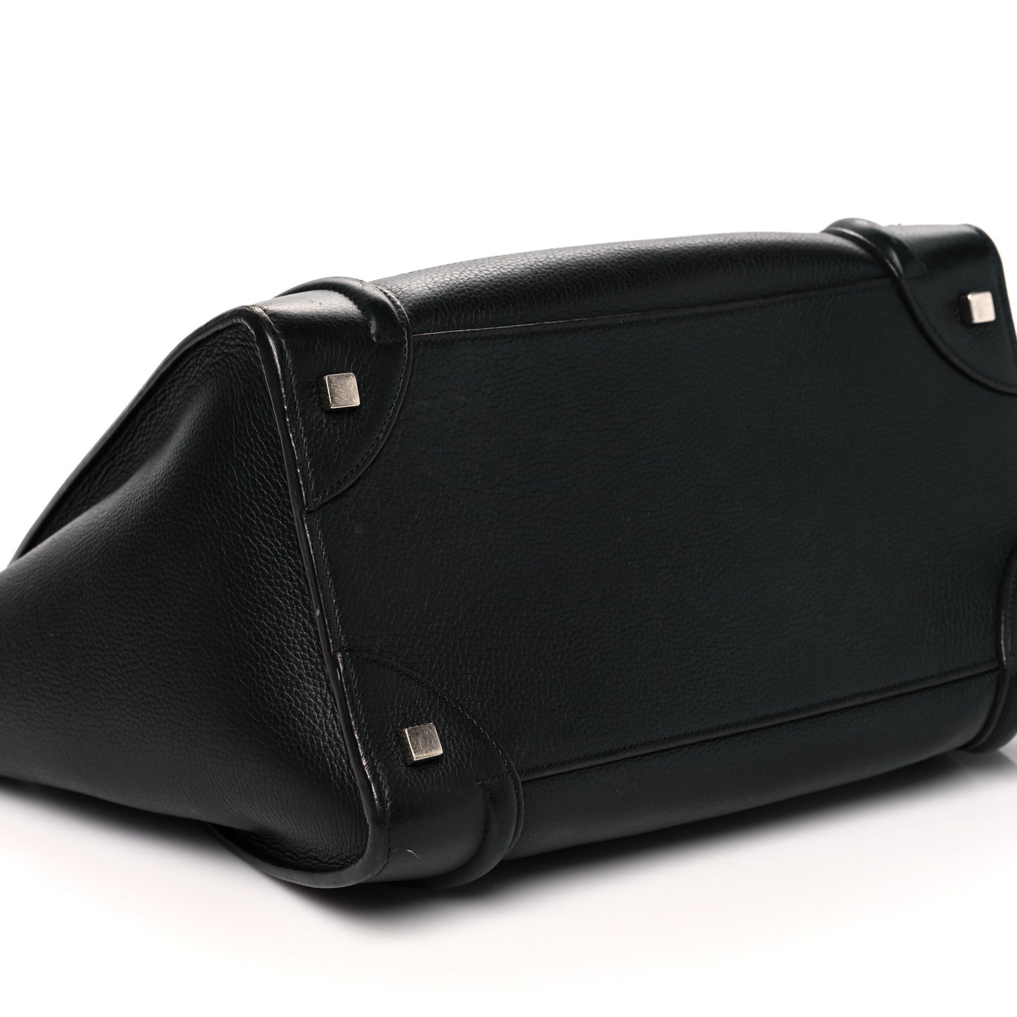 Drummed Calfskin Mini Luggage Black