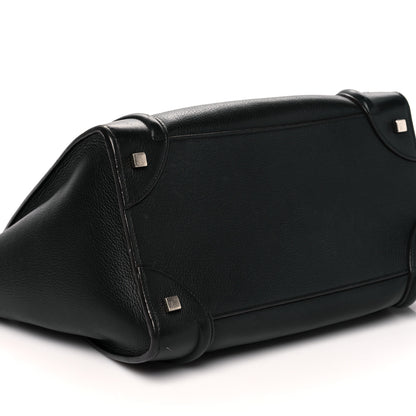 Celine Drummed Calfskin Mini Luggage Black 8 of 10