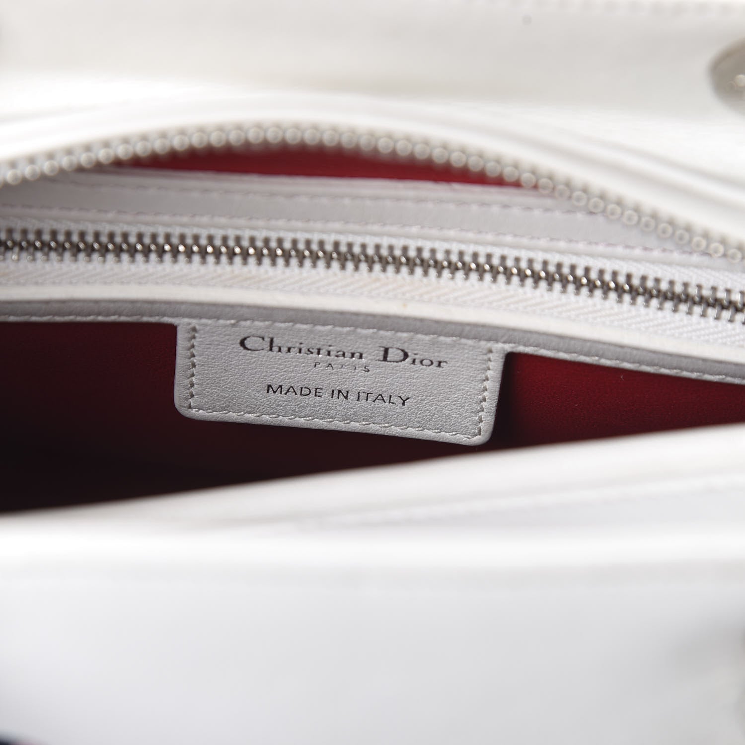 Christian Dior Smooth Calfskin Embroidered Medium Lady Dior White Multicolor 9 of 11
