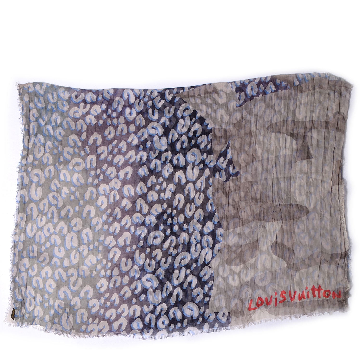 Louis Vuitton Cashmere Silk Leo Stole Taupe 3 of 7