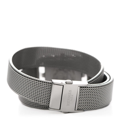 Hermes Stainless Steel 23mm Cape Cod Double Tour Quartz Watch Silver 3 of 5