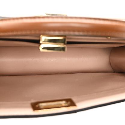 Fendi Vitello King Luxor Shiny Nappa Medium Peekaboo I SEE U East West Satchel Brandy Light Rose 5 of 9