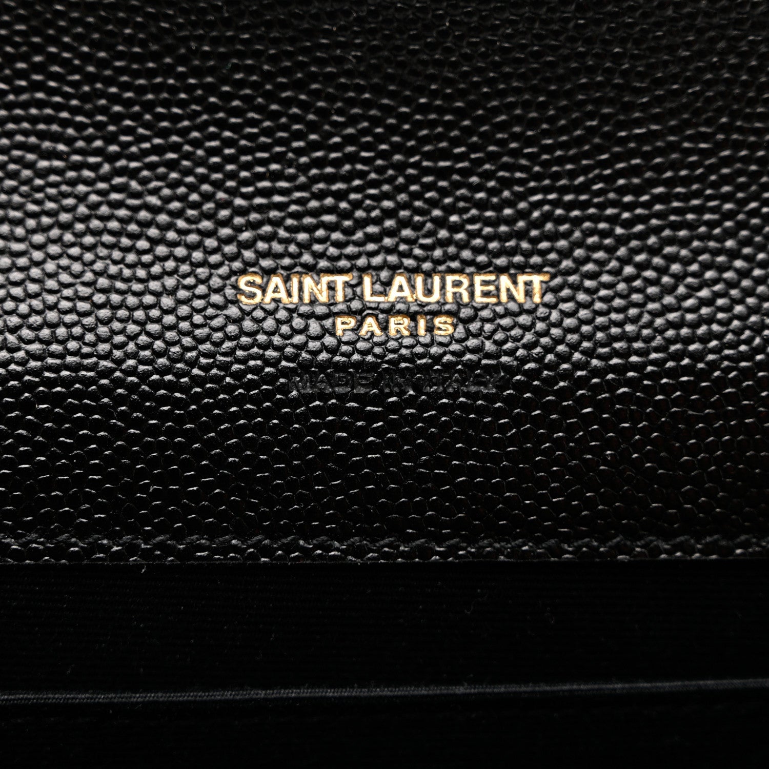 Saint Laurent Grain De Poudre Matelasse Chevron Monogram Envelope Clutch Black 5 of 6